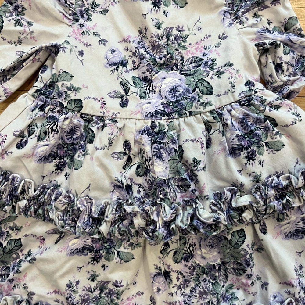 Janie and Jack Floral Purple Kids Dress size 2T - Picture 2 of 5